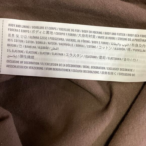 Abercrombie & Fitch Women Brown Crew Neck Short Sleeve One Piece Bodysuit Top XL - Picture 4 of 4